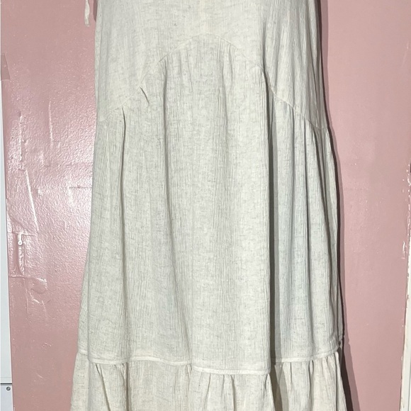 ASOS Design Milkmaid peasant sand boho linen blend cottage core maxi sundress 8 - Picture 6 of 12